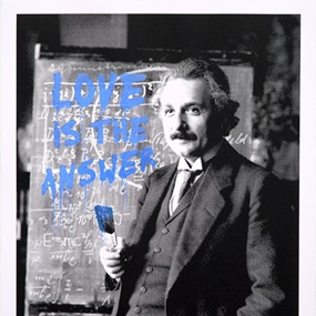 Happy Birthday Einstein! - LITA (Blue) by Mr Brainwash
