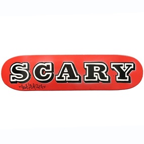 Scary (Skatedeck) (Red) by Ben Eine