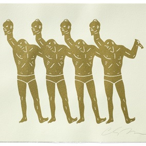 Paint The Town (Gold & White) by Cleon Peterson