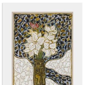 Flowers In Mouth Puller Pot by Billy Childish