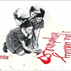 I Find Beauty Everywhere (Red) by Mr Brainwash