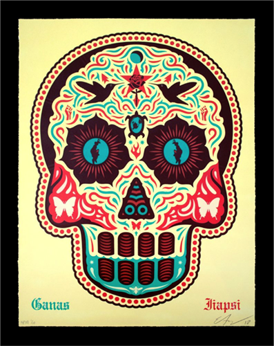 Yaqui Day of the Dead (Hand Painted Mutiple) by Ernesto Yerena