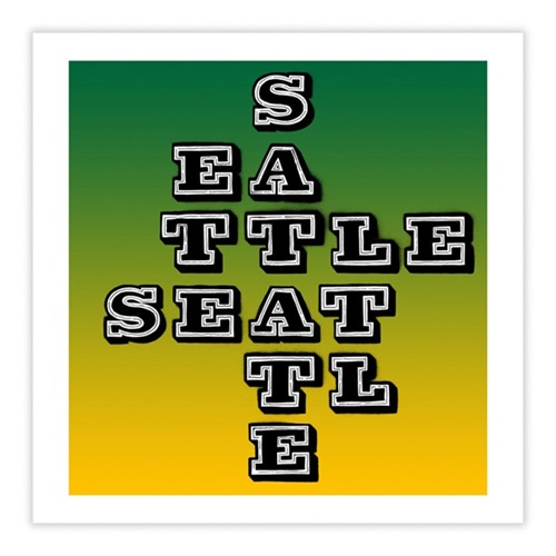 Seattle (Green Yellow Fade) by Ben Eine