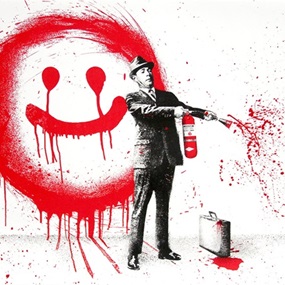 Spray Happiness (Red) by Mr Brainwash