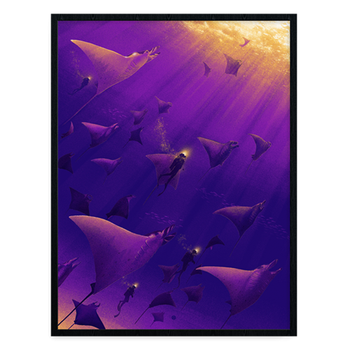 Wings Under The Waves (Sunrise Variant (Purple)) by Marko Manev