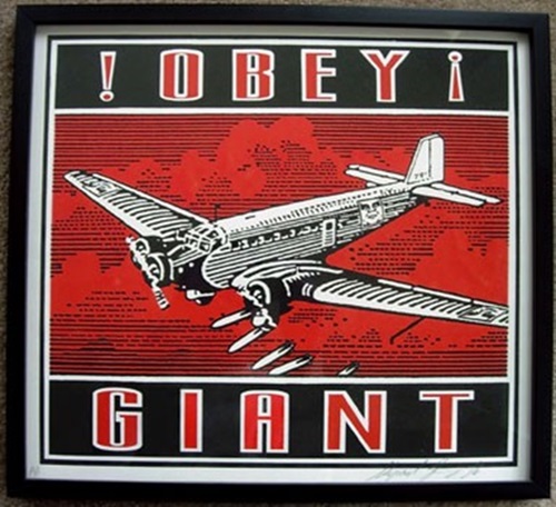 Bomber Square (White Paper) by Shepard Fairey