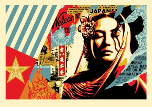 Welcome Visitor - Large Format  by Shepard Fairey