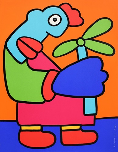 Flower To The People Of Berlin  by Thierry Noir