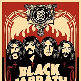 Black Sabbath (Red) by Shepard Fairey