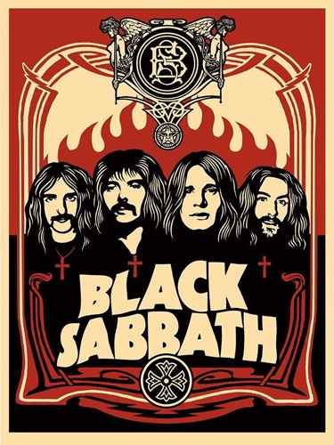 Black Sabbath (Red) by Shepard Fairey