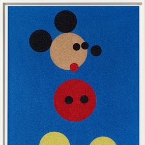 Mickey - Blue Glitter (Large) by Damien Hirst