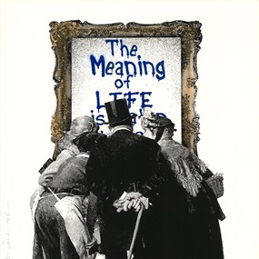 The Meaning Of Life (Blue) by Mr Brainwash