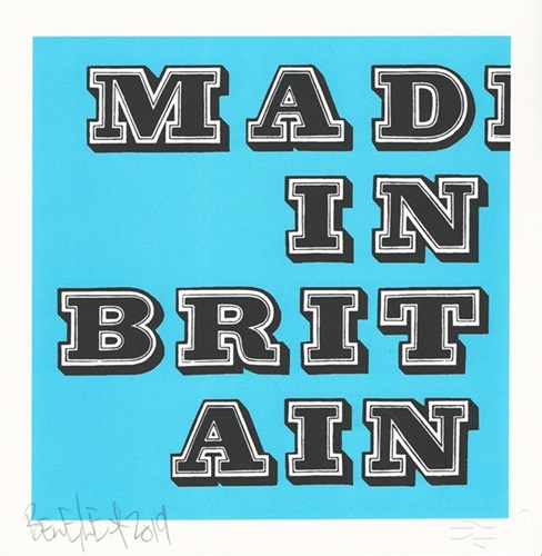 Mad In Britain (Blue) by Ben Eine