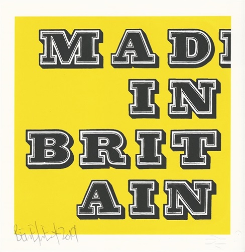 Mad In Britain (Yellow) by Ben Eine