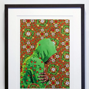 Head Of A Young Girl Veiled With Flowers (First Edition) by Kehinde Wiley