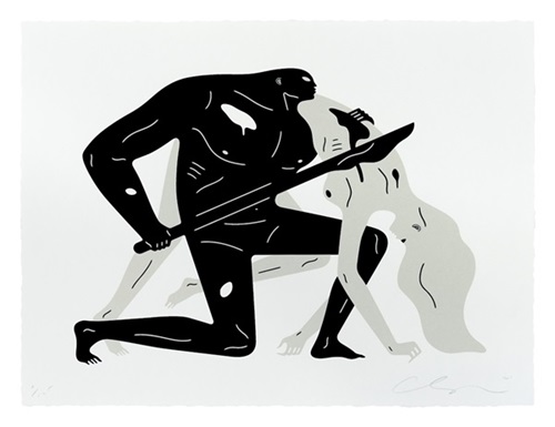 Between The Sun And Moon 2 (White) by Cleon Peterson