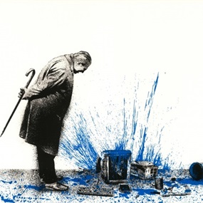 Glitch (Blue) by Mr Brainwash