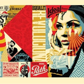 Damaged Wrong Path Mural (Large Format) by Shepard Fairey