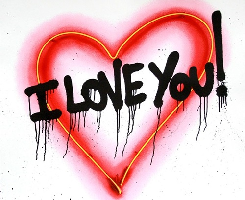 Speak From The Heart - I Love You!  by Mr Brainwash