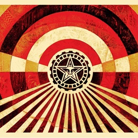 Tunnel Vision (Gold) by Shepard Fairey