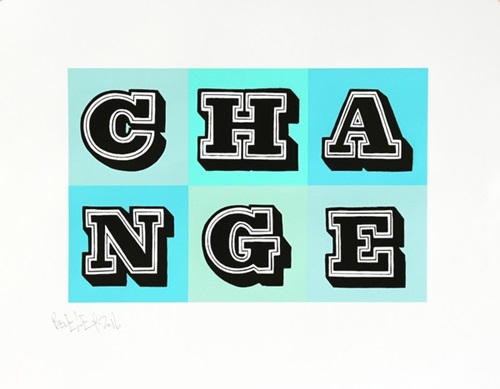 Change (Blue) by Ben Eine