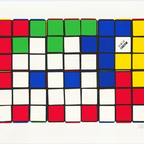 6 Cubes (Blue & Yellow) by Space Invader