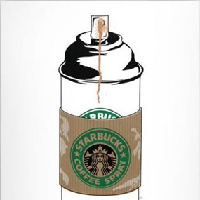 Starbucks Coffee Spray by Mr Brainwash