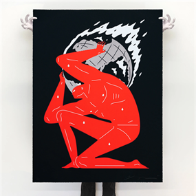 World On Fire (Large Format - Black) by Cleon Peterson