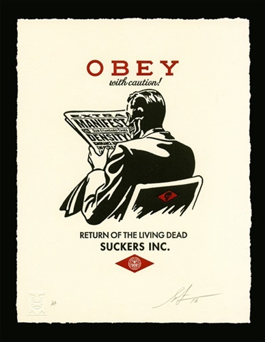 Obey With Caution (Letterpress)  by Shepard Fairey