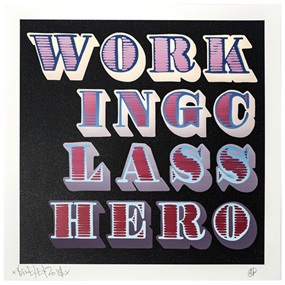 Working Class Hero (Mauve Fade) by Ben Eine