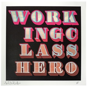 Working Class Hero (Pink Fade) by Ben Eine