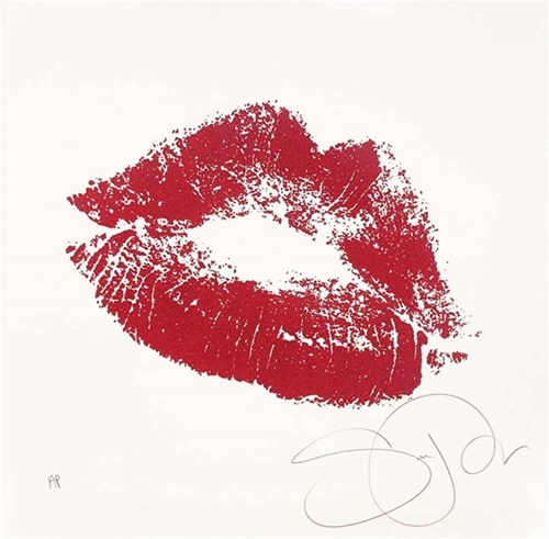 Kiss (Red Glitter) by Sara Pope