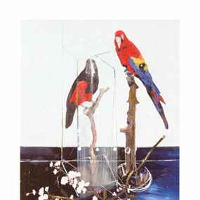 Two Birds With Blossom (Small) by Damien Hirst