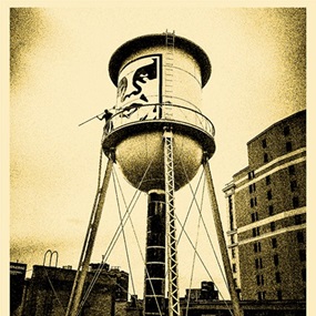 Covert To Overt - Icon Water Tower (Gold Edition) by Shepard Fairey