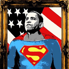 Obama Superman (Gold) by Mr Brainwash