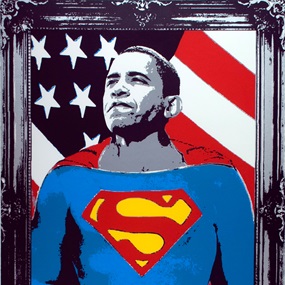 Obama Superman (Silver) by Mr Brainwash