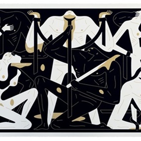 Stare Into The Sun (Black And Gold) by Cleon Peterson