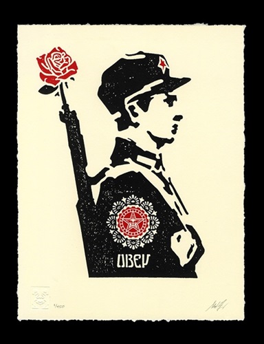 Rose Soldier (Letterpress) by Shepard Fairey