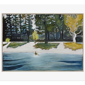 Trees And Lake by Billy Childish