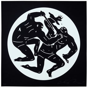 Destroying The Weak 2 (White) by Cleon Peterson
