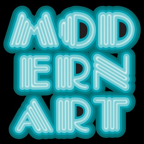 Modern Art (Neon Teal) by Ben Eine