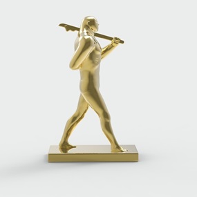 The Marcher (Sculpture) (Gold) by Cleon Peterson