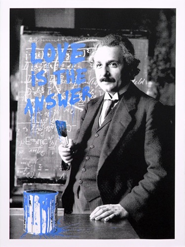 Happy Birthday Einstein! - LITA (Blue) by Mr Brainwash