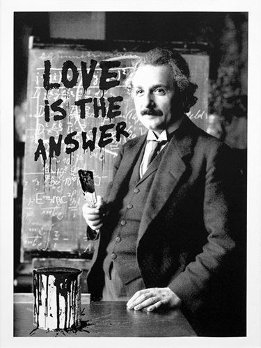 Happy Birthday Einstein! - LITA (Black) by Mr Brainwash