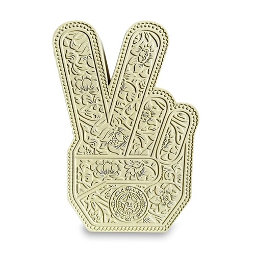 Peace Fingers Sculpture  by Shepard Fairey