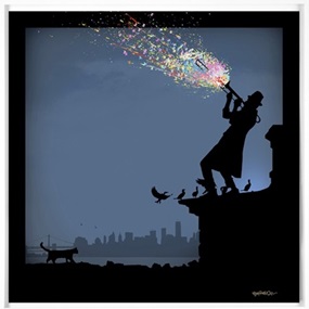 The Musician - New York (Dark Blue) by Kenny Random