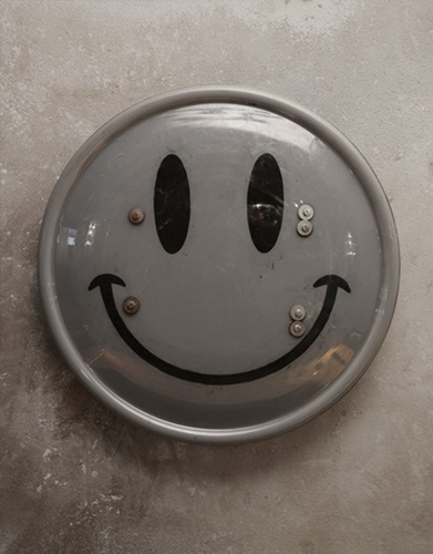 Smiley Riot Shield (Seventh Edition (Grey)) by James Cauty