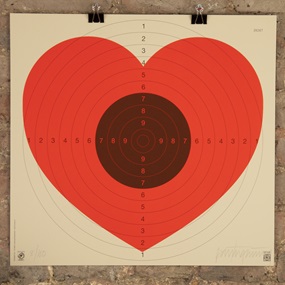 Heart/Target #03 (Fluoro Red) by Patrick Thomas