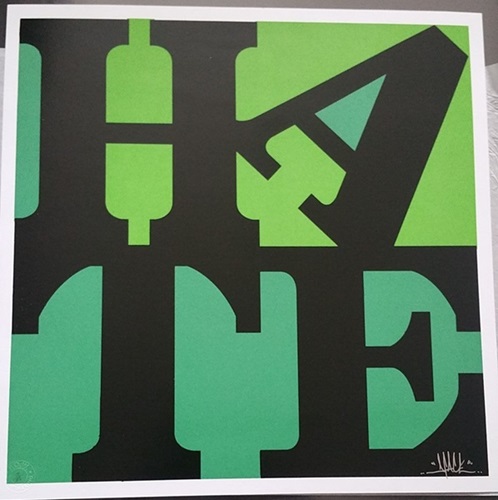 Hate (Green) by D*Face