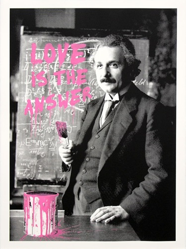 Happy Birthday Einstein! - LITA (Pink) by Mr Brainwash